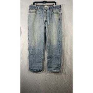 levis relaxed fit 550‎ Light Wash Blue Jeans Men's Size 38x30 Distress Pant
